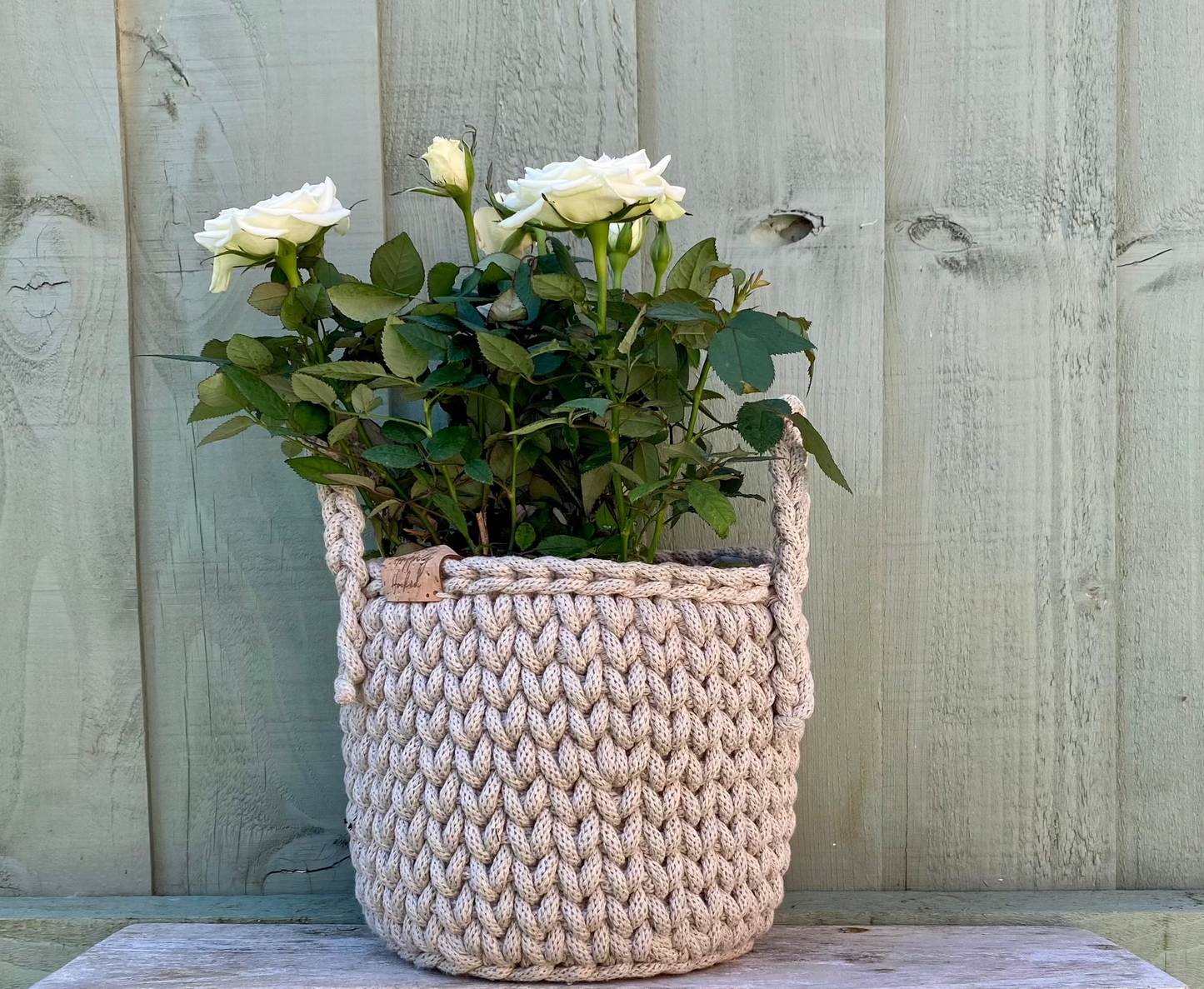 planters, crochet baskets, lined plant pots